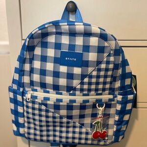STATE Kids Blue Gingham Backpack